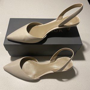 454. Ann Taylor Lainey Leather Slingback Pump